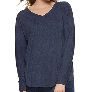 Felina Womens Ultra Luxe Velour V Neck Pajama Top,1-Piece Size Medium